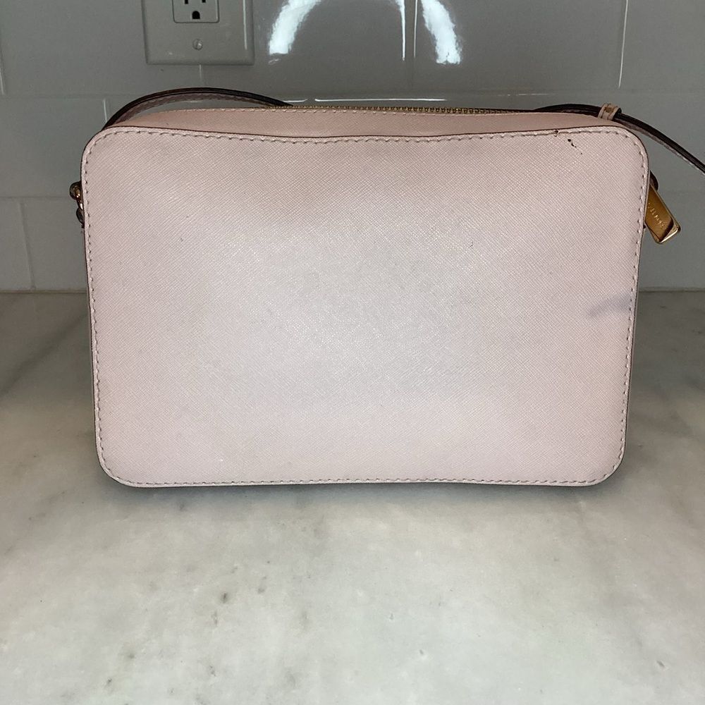 Michael Kors Bag Purse Handbag Leather Pocketbook Pink Stud Saffiano Crossbody - Picture 4 of 16